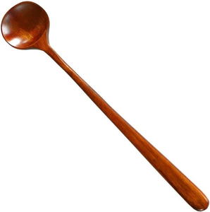 Cuchara de sopa de madera de aspecto único cuchara agitadora para cocina mango de madera café/cuchara de sopa de miel más vendida - Product Image 2