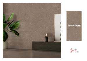 Carreaux en porcelaine émaillée aspect granit de conception italienne, brun Monaco - Product Image 2