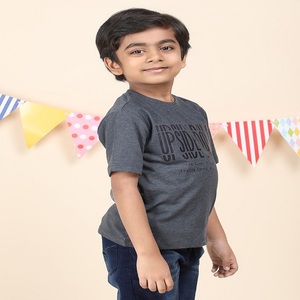 Smart Look 100% coton dans différentes méthodes d'impression et matériaux T-shirt à col rond pour garçon en stock à vendre - Product Image 2