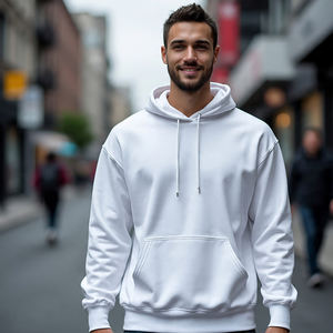 Oversize Drop Shoulder Men Hoodie 500 GSM Pullover Hood Loose Fit High Quality Fleece Sudadera con capucha de manga larga para hombre - Product Image 3