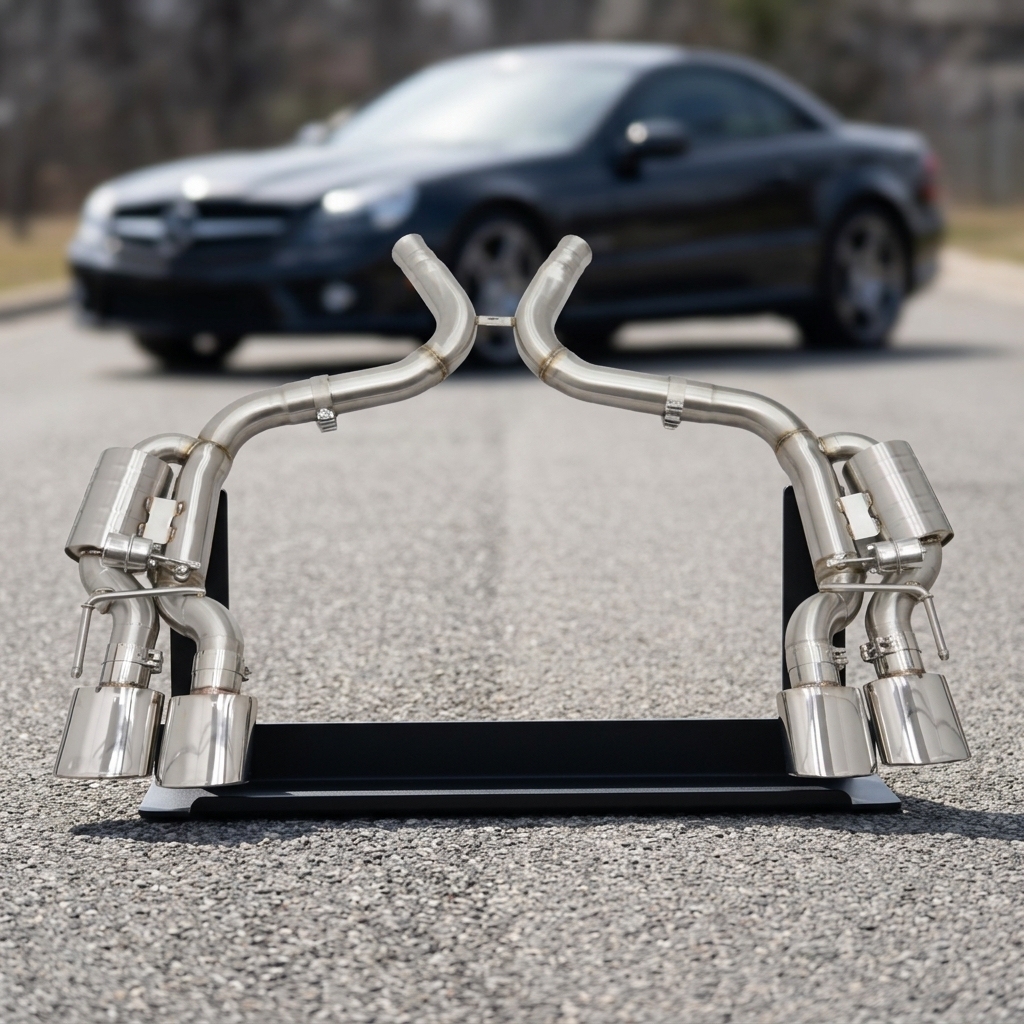 VantaFlow T304 Vacuum Valvetronic Axleback Exhaust Dual Muffler System for Mercedes-Benz SL65 R230 6.0T 2006-2011