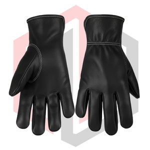 Gants de sécurité multi-usages en cuir de vachette noir - Haute visibilité, lavables en machine, résistants aux déchirures, sans silicone, sans poudre, personnalisables - Product Image 5