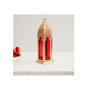 香薰蜡烛萨尔萨灯笼散装促销顶级供应商铁蜡烛灯标准彩色茶灯支架灯笼