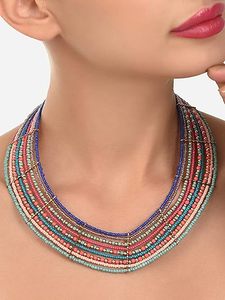 Bijoux indiens de style bohème faits à la main-Collier de perles naturelles pour les mariages d'Inde - Product Image 5