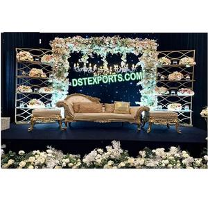 Decoración de Paredes para Escenario de Boda con Velas de Diamantes, Paneles Metálicos Preciosos para Fondo de Escenario de Boda, Diseño Novedoso y de Ensueño, Reino Unido - Product Image 1