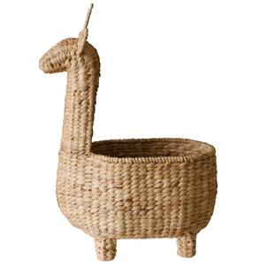 Panier de rangement artisanal en forme de lama, organisateur de jacinthe d'eau écologique pour le stockage et la décoration polyvalents du Vietnam - Product Image 1