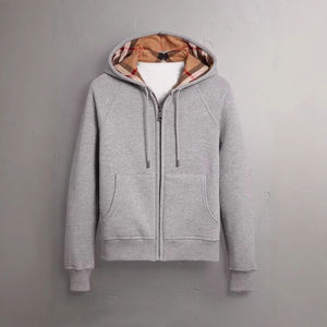 Chaqueta de Forro Polar con Capucha Estilo Vintage con Logotipo Personalizado para Hombre, Burberry, Cortavientos, con Cremallera, Deportiva, Informal, para Invierno, Digital - Product Image 1