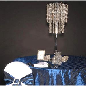 Elegancia cristal colgante plata candelabro Mesa bodas fiestas decorativo centro de mesa candelabro hecho a mano - Product Image 4