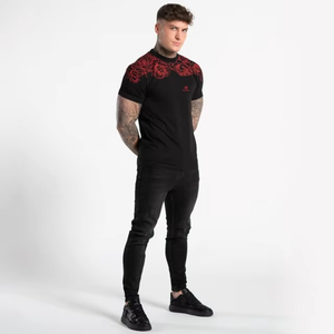 เสื้อยืดคอกลมแขนสั้นผ้าฝ้ายสีดำทรงหลวมสำหรับผู้ชาย ระดับพรีเมียม เหมาะสำหรับสวมใส่สบายๆ ในชีวิตประจำวัน ระบายอากาศได้ดี - Product Image 6