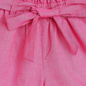 New Design Chambray <b>Shorts</b> Mid Waist Cotton for Purple&<b>Pink</b> Clothing Breathable Knitted Worested Solid - Product Image 5