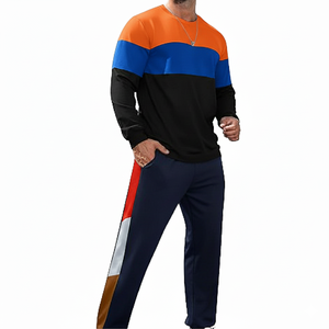Conjunto Deportivo de Dos Piezas Estilo Vintage con Lavado Ácido, Pantalones Jogger y Sudadera para Hombre - Product Image 3