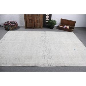 Tapis turc 6,6 x 9,9 pieds, grand tapis vintage, tapis en laine persane blanc - Product Image 3