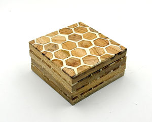 Ensemble de dessous-de-verre en marbre élégant, accessoire de table fait à la main, disponible à l'exportation au meilleur prix de gros - Product Image 3