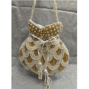 Sacs à main en tissu de style vintage pour femmes, sacs de luxe pour mariage, broderie de pierre, pochettes en coton, robe de soirée - Product Image 3