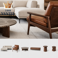 Ensemble de meubles de salon de style villa moderne italienne Vantel, canapé de luxe, table basse, solution clé en main pour la maison