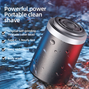 <span class=keywords><strong>HEIMA</strong></span>-Afeitadora eléctrica inalámbrica impermeable para hombre, recortadora de barba de doble hoja LCD recargable con cuchillas de acero inoxidable - Product Image 4