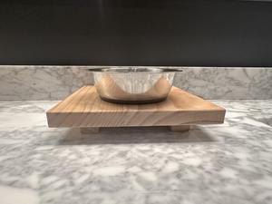 <b>Raised</b> Wooden <b>Dog</b> & Cat <b>Feeder</b> with Food Grade Steel Bowls - Product Image 5