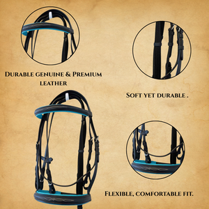 Brida de Cuero Ligera de Primera Calidad, Estilo Occidental / Banda para la Frente con Costuras Decorativas / Banda para la Nariz / Artículos de Equitación en Oferta 2026 - Product Image 4