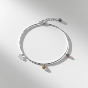 Delicado Brazalete Abierto de Oro Amarillo con Gema en Forma de Gota, Certificado por GIA, Joyería Minimalista de Lujo para Mujer - Product Image 5