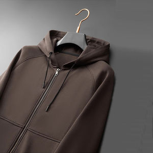 Ensembles de survêtements d'hiver pour hommes en gros, 100% coton, respirant, séchage rapide, polaire, deux pièces, sweat-shirt, jogging, entraînement - Product Image 4