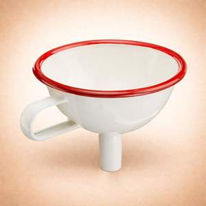 Embudo de Esmalte de Boca Ancha de Lujo con Asa para una Transferencia de Líquidos Rápida y sin Derrames, Diseño Duradero, Ideal para Uso Doméstico y Almacenamiento - Product Image 1