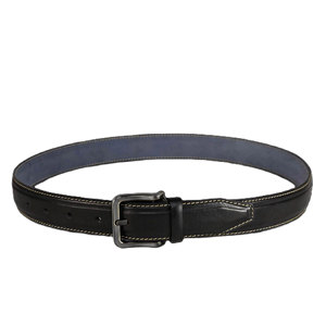 Aero <b>Feather</b> Edge <b>Black</b> Leather Belt for Men Hand Made Genuine Full Grain Durable Stylish Mens Accessory High Quality - Product Image 3