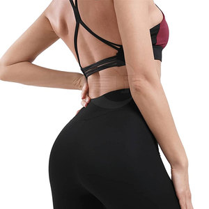 Ensemble de yoga sans manches pour femmes équipement de gymnastique de haute qualité avec matériau respirant motif à carreaux fermeture à la taille élastique - Product Image 6