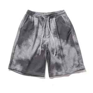 กางเกงขาสั้นผู้ชายผ้าฝ้ายฟอกสีแบบวินเทจผ้าเฟรนช์เทอร์รี่สกรีนพิมพ์ลาย - Product Image 2