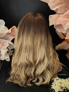 La mejor venta 2025 de alta calidad 100% peluca Frontal de cabello humano 13x4 cutícula completa con marrón oscuro transparente HD encaje precio al por mayor - Product Image 2