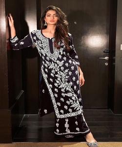 Estilo indio pakistaní Salwar kameez listo para damas traje de algodón cosido vestidos de mujer elegantes - Product Image 4