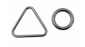 Anillos Triangulares de Acero Inoxidable de Fábrica, Metal Pulido sin Costuras para Accesorios de Cocina, Embalaje en Caja - Product Image 2