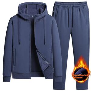 Conjunto Deportivo Informal Básico de Felpa Gruesa, Sudadera con Capucha y Pantalones Deportivos para Hombre, Unisex, al por Mayor, 100% Poliéster - Product Image 6