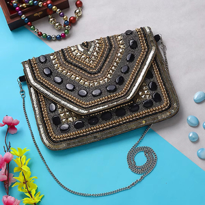 Bolso Tote Boho de Lujo para Mujer, Hecho a Mano con Bordado de Plumas, Correa Ajustable, Ligero, Duradero, Bolso de Moda al por Mayor - Product Image 1