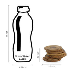 Círculos de madera Posavasos de troncos hechos a mano Juego de 6 para decoración de mesa y accesorios - Product Image 5