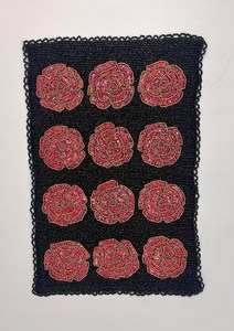 <b>Beaded</b> <b>Placemat</b> Handmade Round Charger for Luxury Dining & Holiday Decor Unique Piece Handmade <b>Beaded</b>, <b>Placemat</b>, Housewarming - Product Image 2