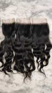 Extensiones de cabello crudo indio alineado con cutícula Virgen sin procesar 100% al por mayor 5X5 6X6 7X7 cierres de cabello crudo ondulado recto - Product Image 2