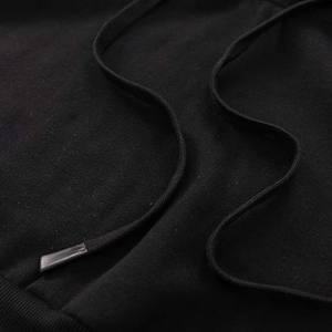 Nouveau style de sweat à capuche court pour femme, en polaire, uni noir, vêtements de sport, séchage rapide, écologique, léger, confortable - Product Image 5