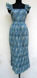 Nouvelle arrivée Robe longue encolure carrée avec sangle au dos Robe longue femme à imprimé floral - Product Image 4