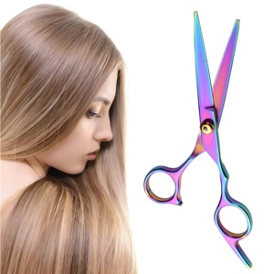 Tendance Design Bord Convexe Ciseaux De Coiffure Spécial multi couleur pour salon professionnel Coiffure Ciseaux En Acier Japonais - Product Image 3