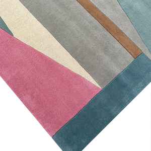 Tapis en laine colorés faits à la main pour salon, chambre et maisons modernes - Product Image 4
