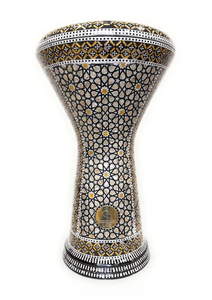 Gawharet El Fan 17,5 pouces Or Noir pour Darbuka Doumbek en aluminium fabriqué à la main, percussion égyptienne - Product Image 4