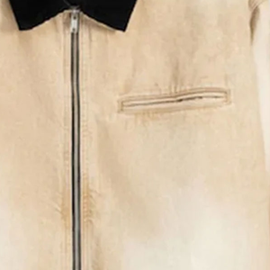 Vente de gros Veste en jean en toile légère et à la mode pour hommes, design personnalisé lavé avec logo à l'avant, nouveauté - Product Image 6