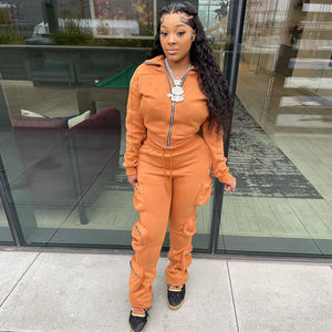 สเวตเตอร์มีฮู้ดพิมพ์ลายยูนิเซ็กซ์ชุดวิ่ง2ชิ้นชุดวอร์มขนแกะสำหรับฤดูหนาว - Product Image 6