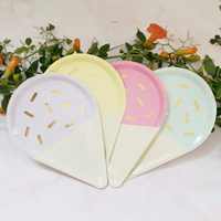Nicro 10 pièces Assiettes en papier jetables personnalisées de forme spéciale pour la décoration de table de fête prénatale, d'anniversaire ou de Noël