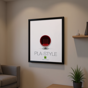 Cadre en plastique noir brillant de style PLA BASIC 24x30cm pour les modèles Bubola & Naibo PLA01 NE 09 - Product Image 3