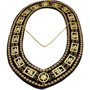 <b>Top</b> Selling Masters Mason Gold Plated With Rhinestones <b>Chain</b> Collar Custom Masonic Regalia <b>Chain</b> Collars - Product Image 5