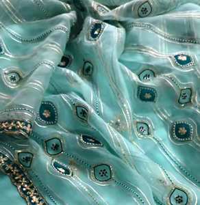 Costumes traditionnels indiens brodés à la main non cousus de créateur moderne pour femmes beaux costumes coûteux pour - Product Image 1