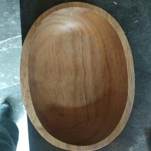 Ensaladera de madera de forma ovalada con cuencos de madera para servir, artículo de vajilla de madera para decoración del hogar de proveedor indio - Product Image 2