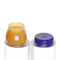 Botol kosmetik warna-warni lucu krim akrilik 10g transparan merah muda hijau kuning biru ungu Jam buah dengan tutup plastik PP