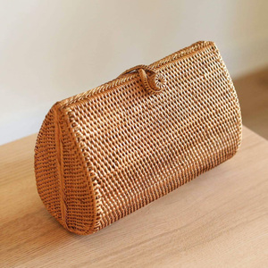 Rattan clutch bags eco friendly pouch manufacturer price great quality shoulder <b>handbag</b> & evening bag - Product Image 2